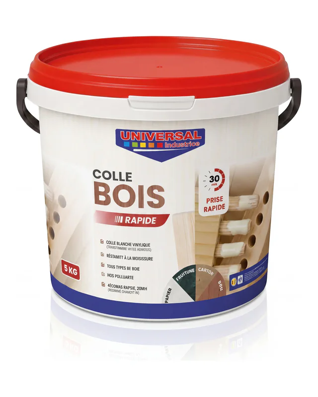 Seau de colle à bois prise rapide 5 kg
