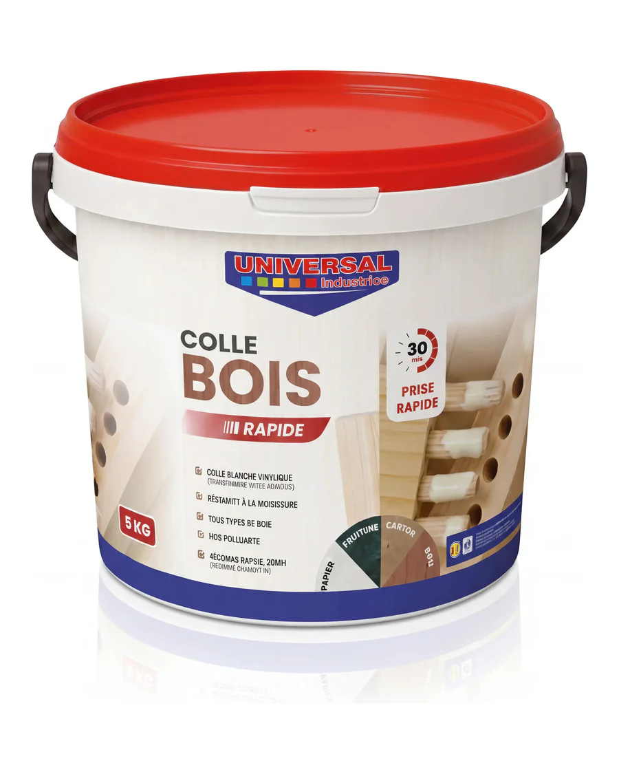 Seau de colle à bois prise rapide 5 kg